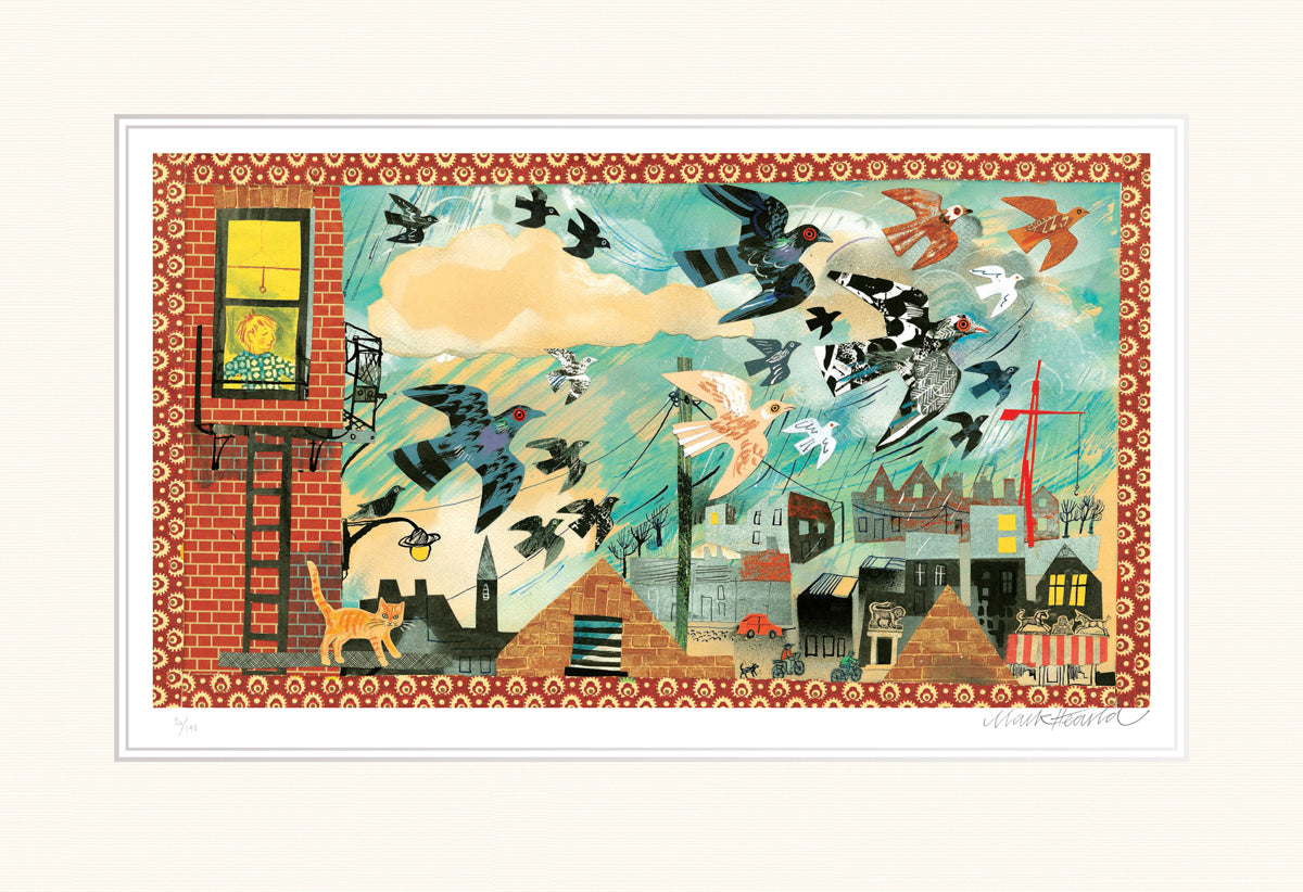 Patchwork Pigeons - Mark Hearld - St. Jude's Prints