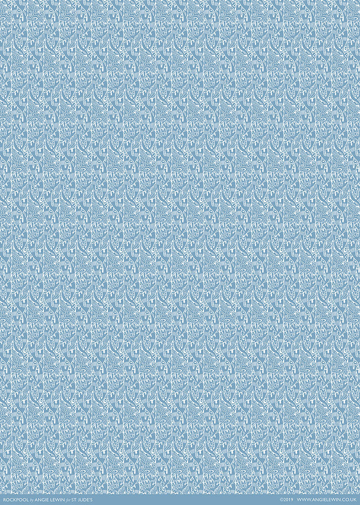 Rockpool Patterned Paper - Angie Lewin - St. Jude's Prints