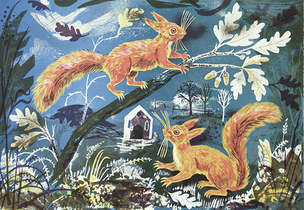 Hat Box Squirrels - Mark Hearld - St. Jude's Prints