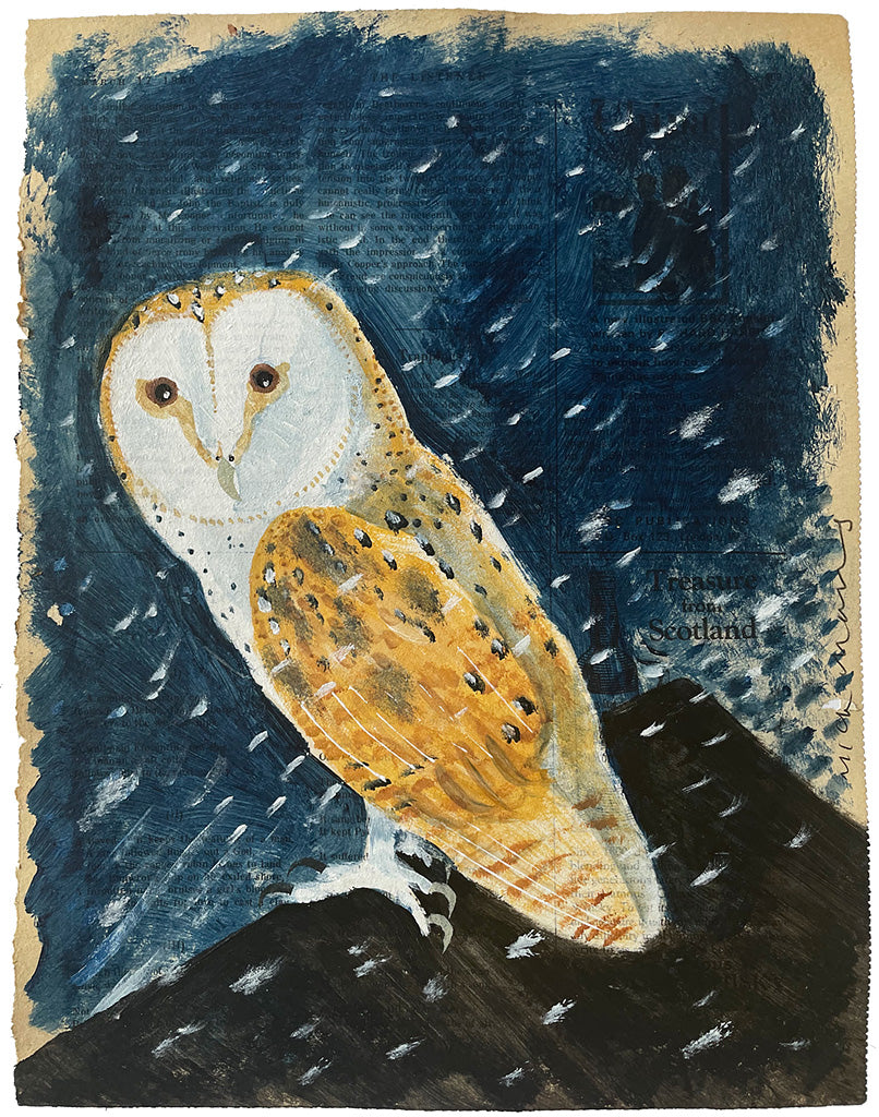 Snowy Listener - Mick Manning - St. Jude's Prints