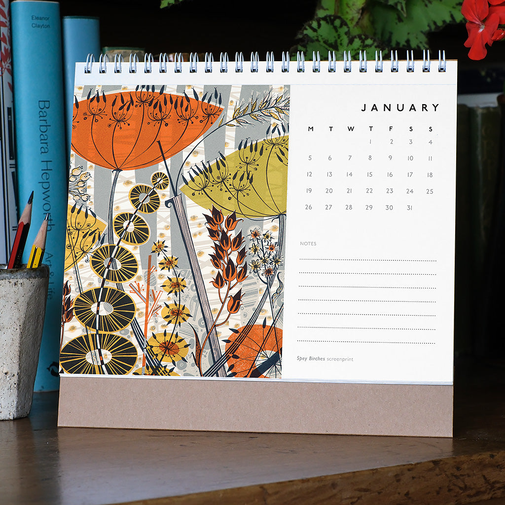 Angie Lewin 2026 Desk Calendar