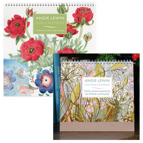 Angie Lewin 2026 Wall + Desk Calendar Set