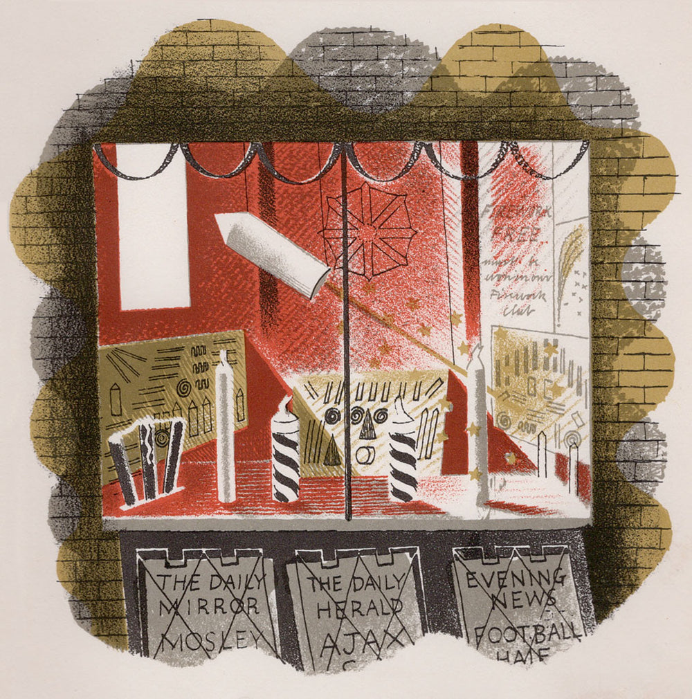 Fireworks - Eric Ravilious - lithograph