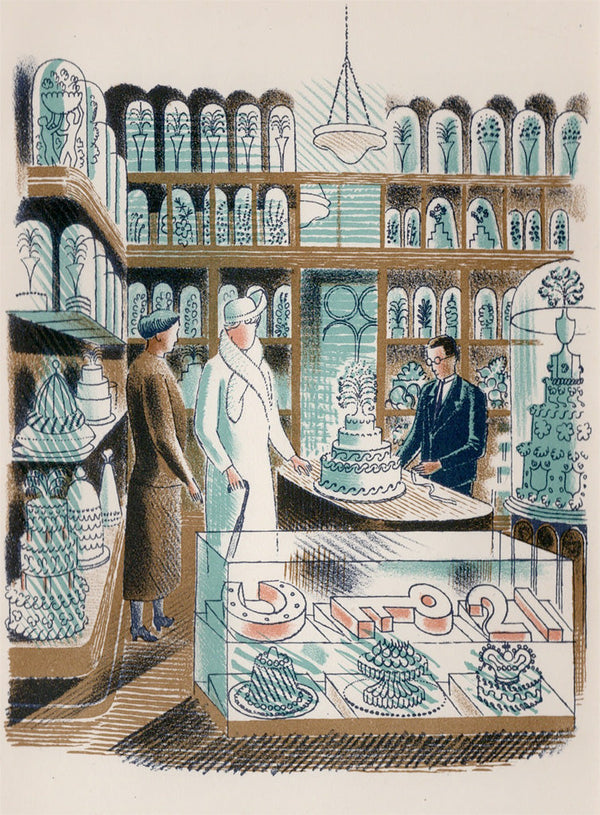 Wedding Cakes - Eric Ravilious - lithograph