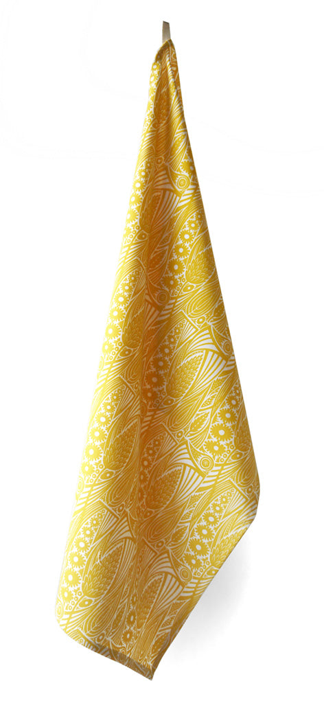 Meadow Grass Tea Towel - Corn Gold