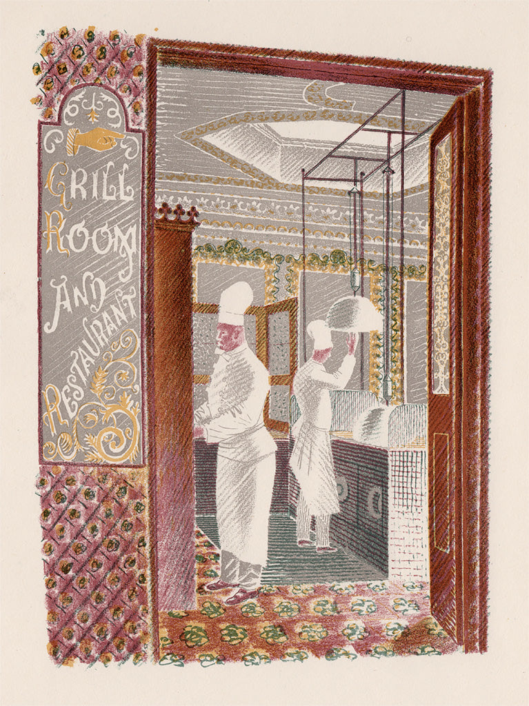 Restaurant & Grill - 1937 Variant - Eric Ravilious - St. Jude's Prints