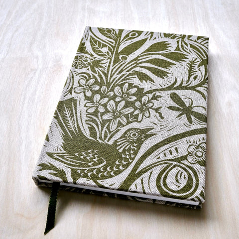 Mark_Hearld_​S​quirrel_Sunflower_​​Olive_notebook_front_cover