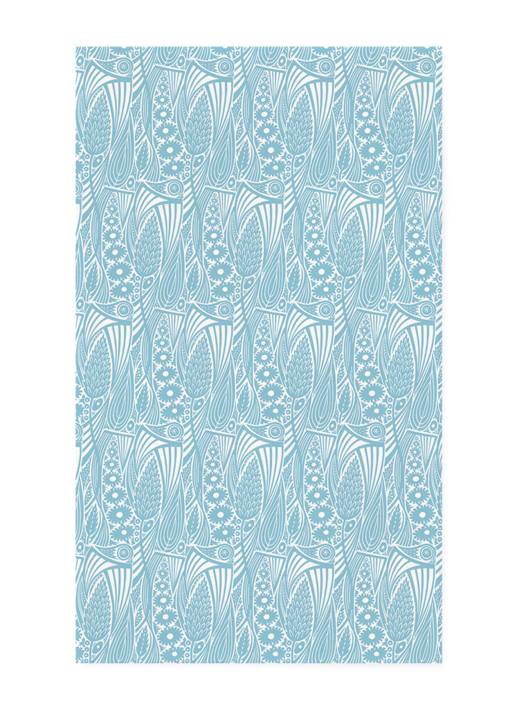 Meadow Grass Tea Towel - Sky Blue