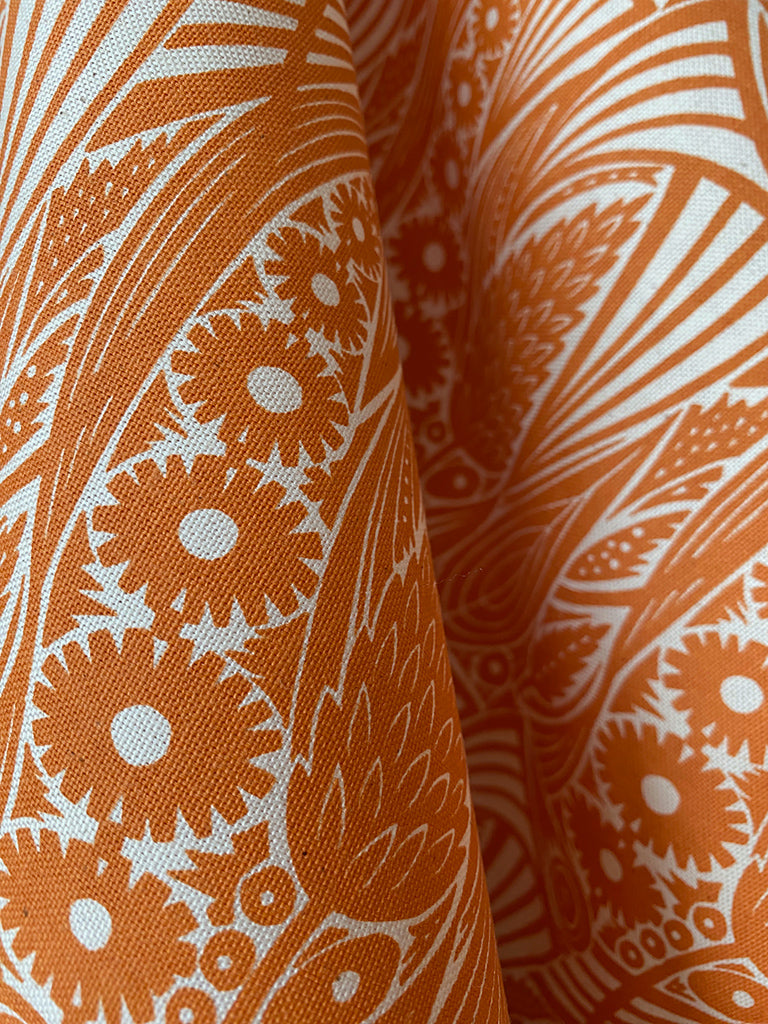 Meadow Grass Tea Towel - Rust