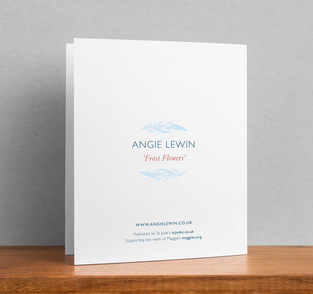 Angie Lewin 'Frost Flowers' Christmas Card - pack of 6 cards