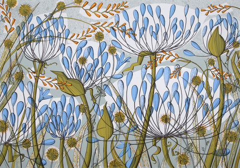 Agapanthus II - A/P - Angie Lewin - St. Jude's Prints