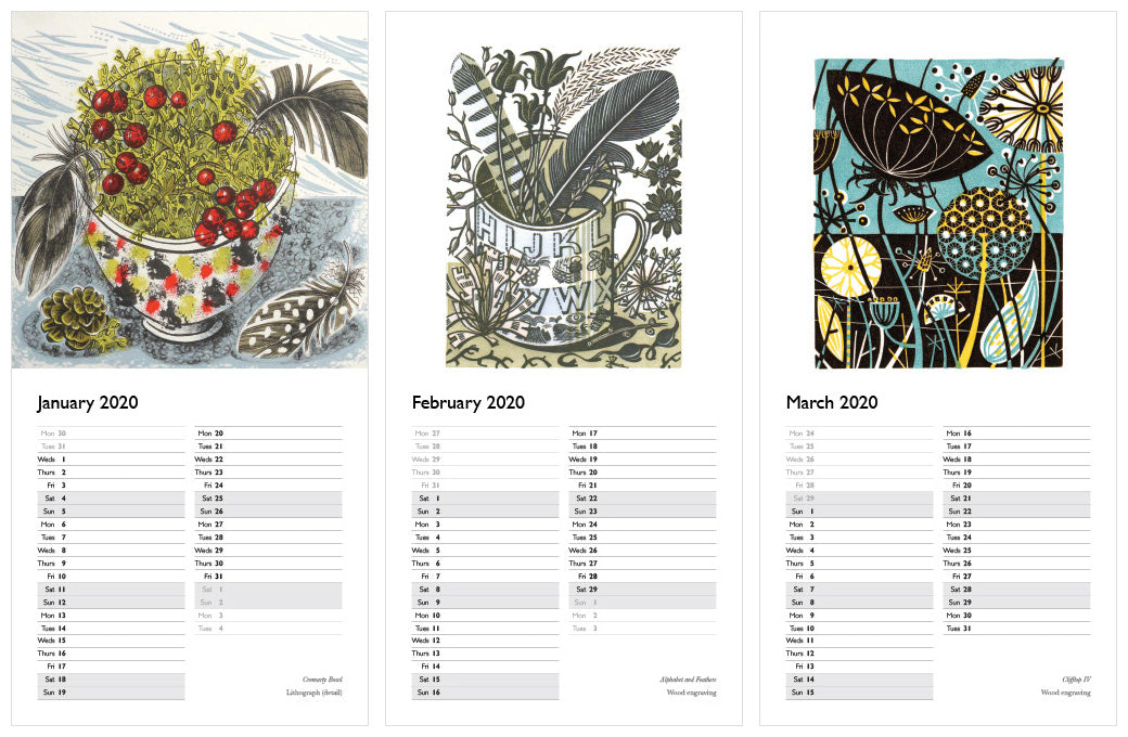 Angie Lewin 2020 Calendar - Angie Lewin - St. Jude's Prints