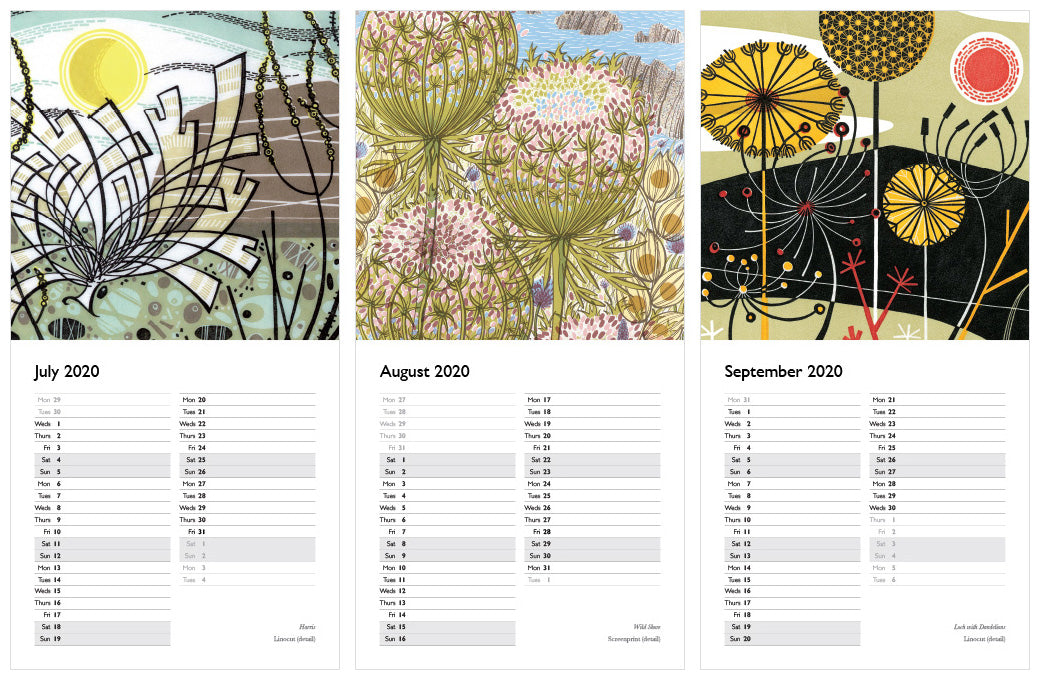 Angie Lewin 2020 Calendar - Angie Lewin - St. Jude's Prints