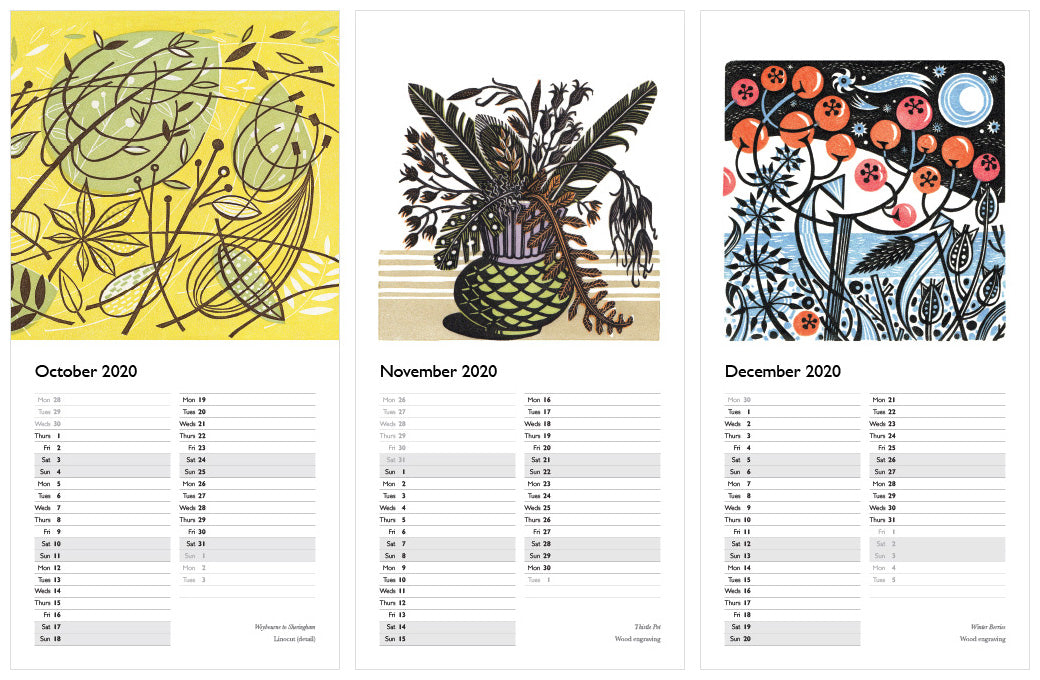 Angie Lewin 2020 Calendar - Angie Lewin - St. Jude's Prints