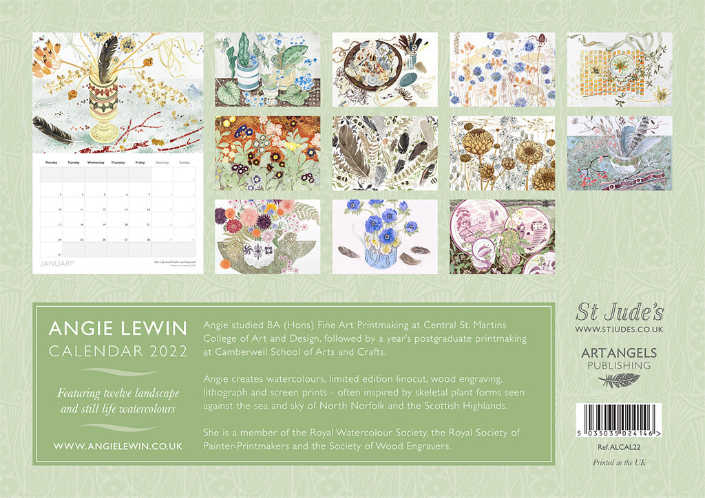 Angie Lewin 2022 Calendar - Angie Lewin - St. Jude's Prints