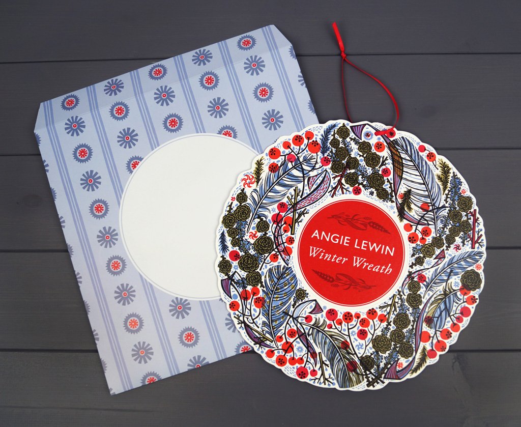 Angie Lewin's Winter Wreath - Angie Lewin - St. Jude's Prints