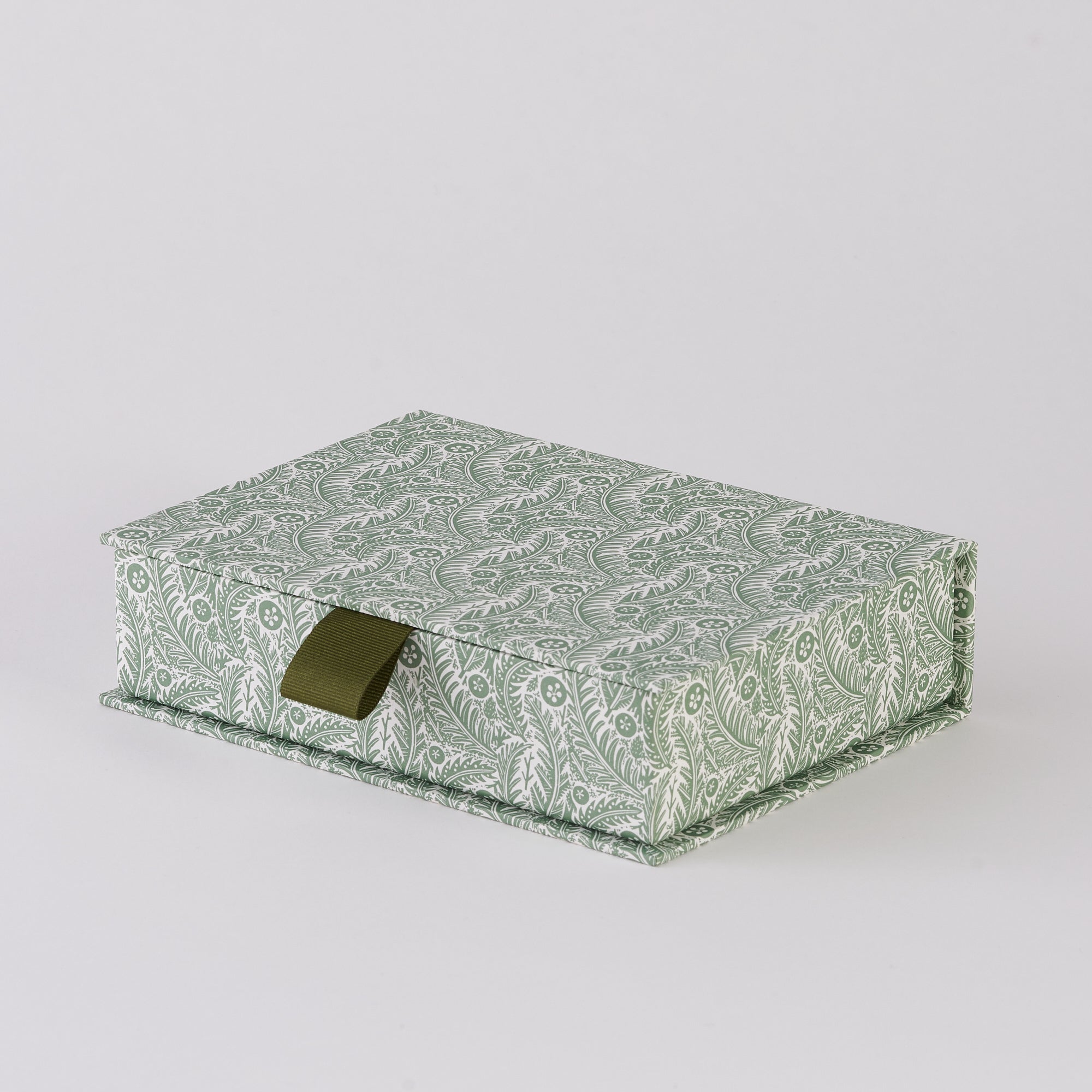 Forest Floor Green Patterned Paper Box - Angie Lewin - St. Jude's Prints