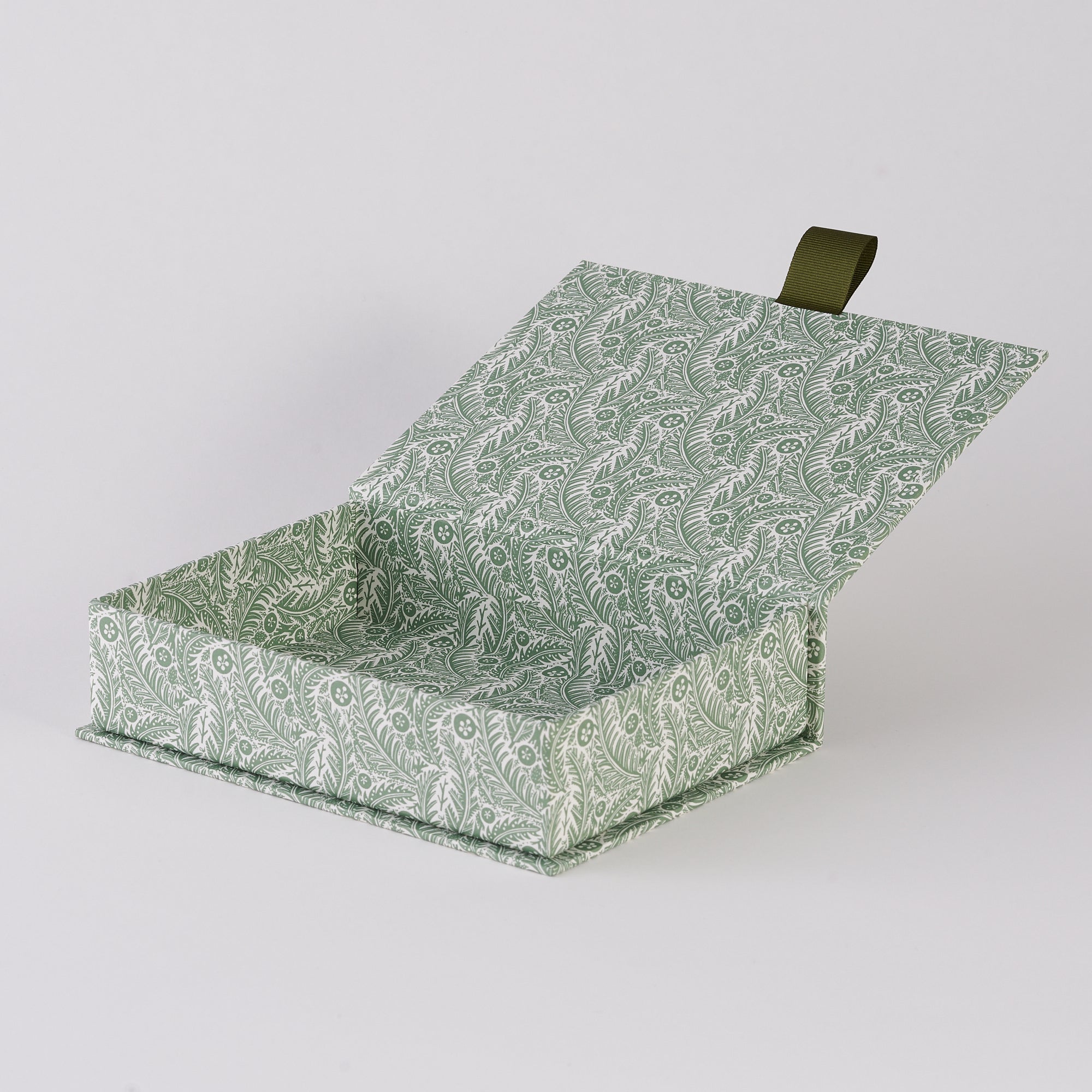 Forest Floor Green Patterned Paper Box - Angie Lewin - St. Jude's Prints