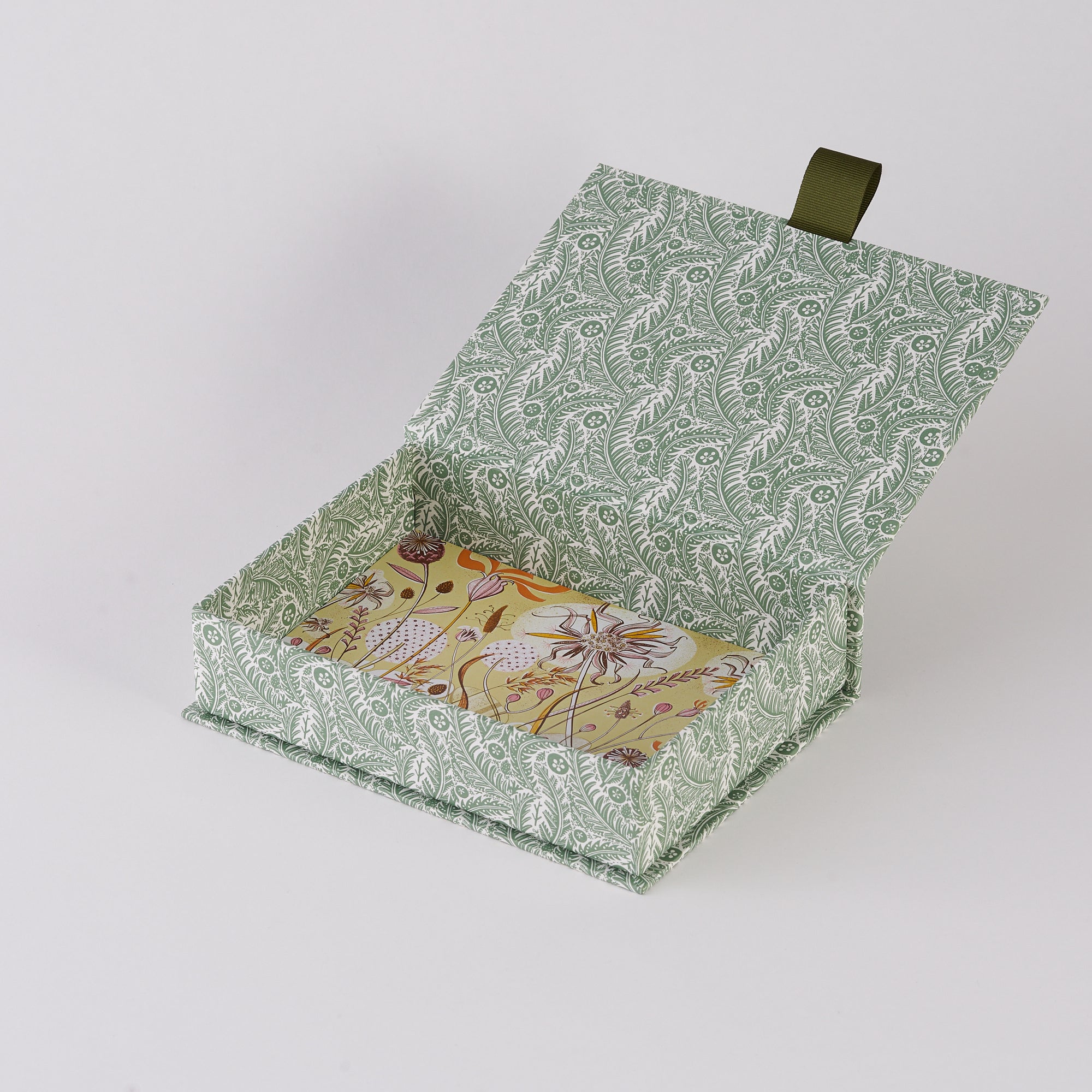 Forest Floor Green Patterned Paper Box - Angie Lewin - St. Jude's Prints