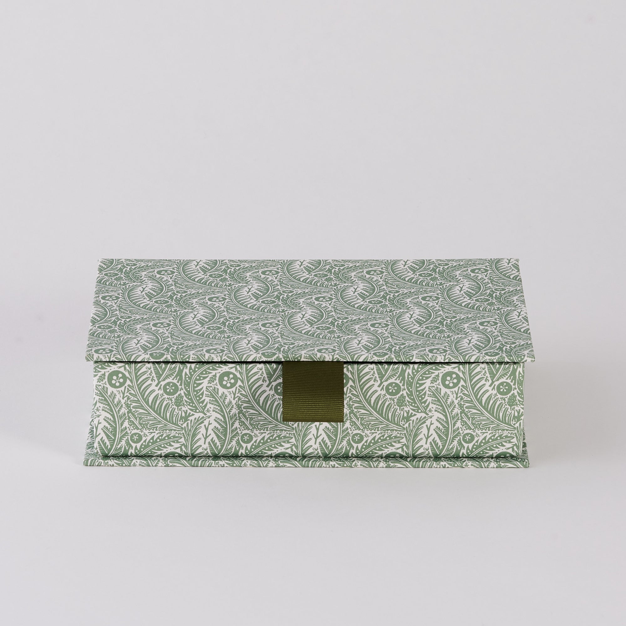 Forest Floor Green Patterned Paper Box - Angie Lewin - St. Jude's Prints