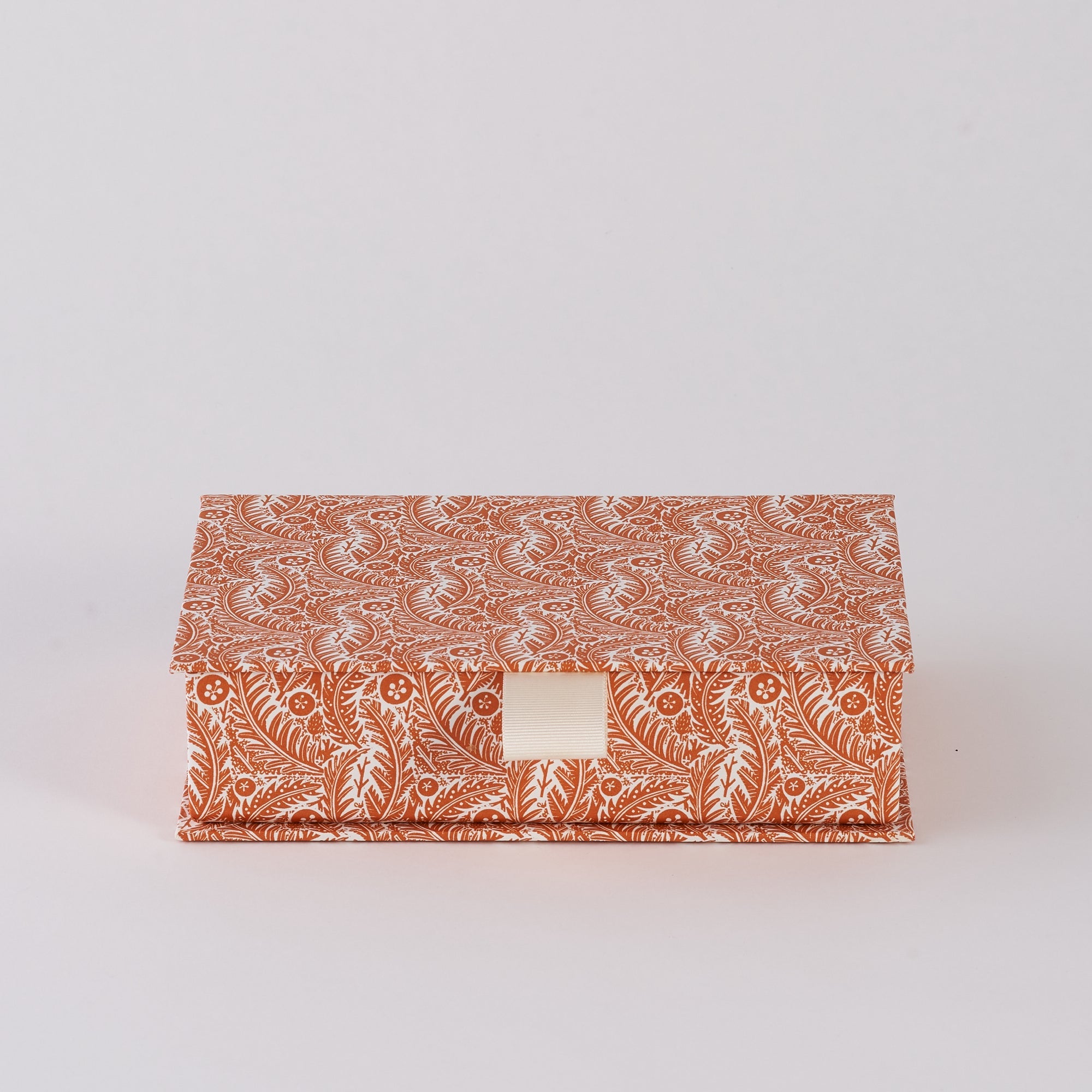 Forest Floor Rust Patterned Paper Box - Angie Lewin - St. Jude's Prints