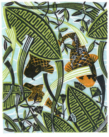 Hidden Fish - Angie Lewin - St. Jude's Prints