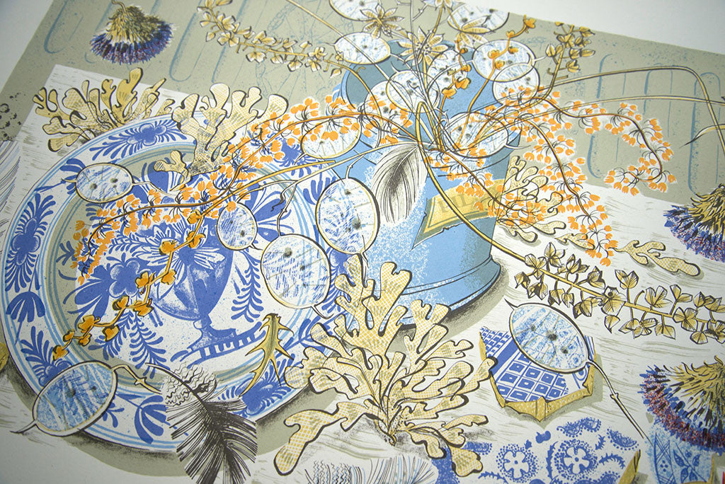 Honesty Blue - Angie Lewin - St. Jude's Prints