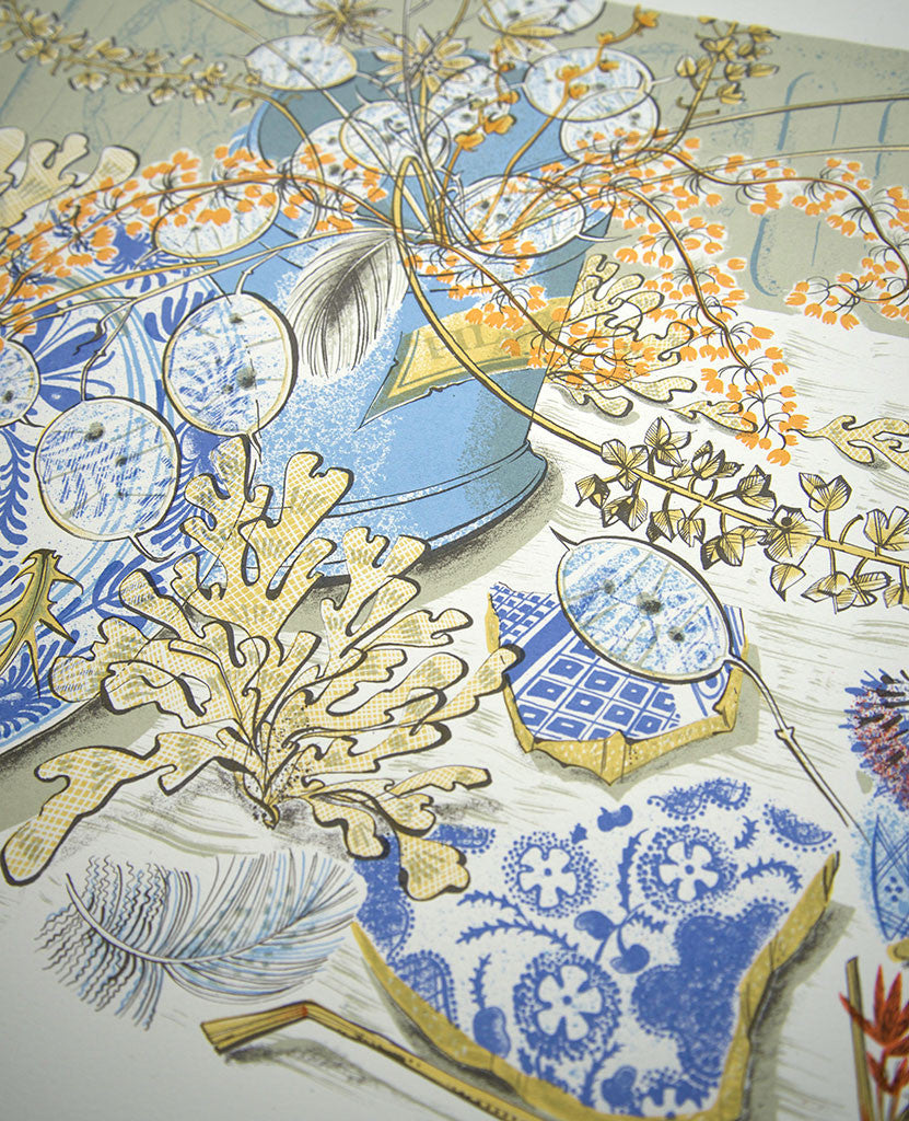 Honesty Blue - Angie Lewin - St. Jude's Prints