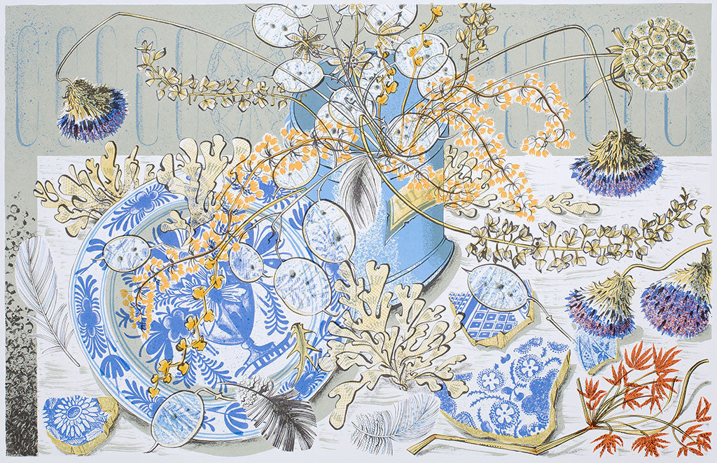 Honesty Blue - Angie Lewin - St. Jude's Prints