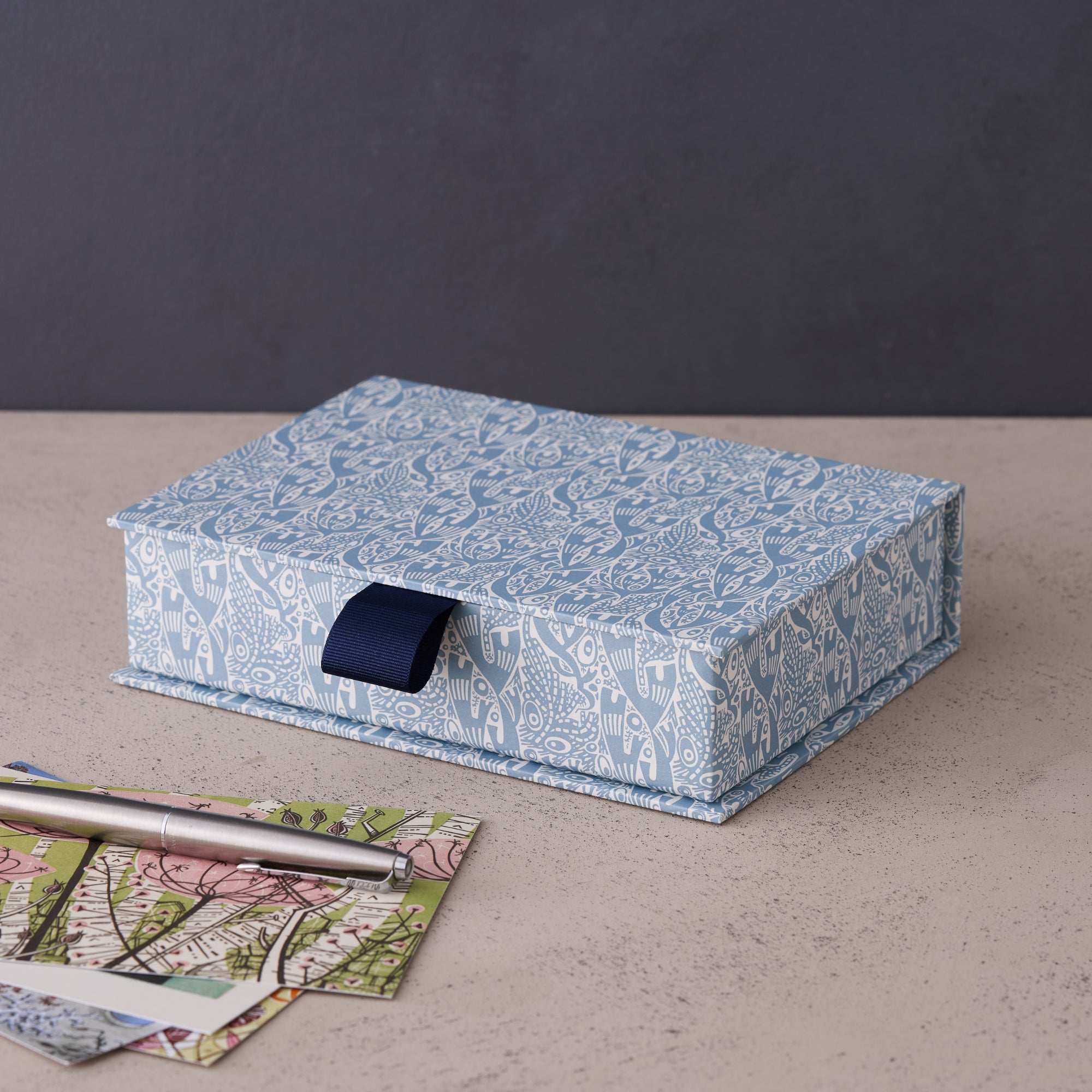 Rockpool Patterned Paper Box - Angie Lewin - St. Jude's Prints