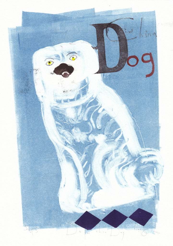D for china Dog - no 3 - Chloe Cheese - St. Jude's Prints