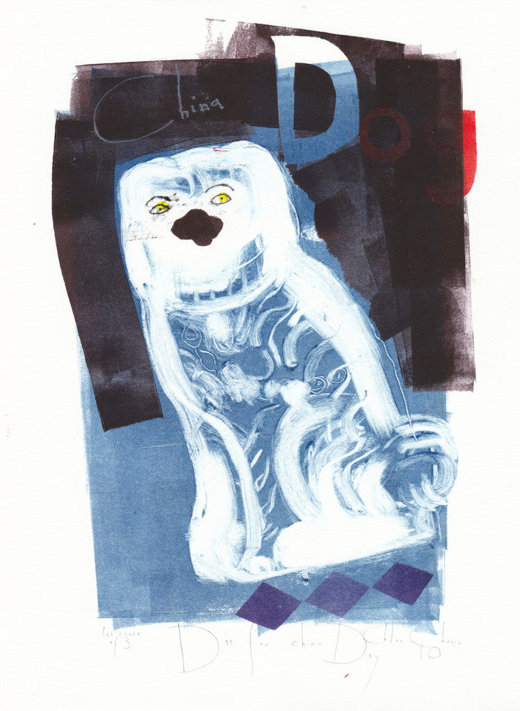 D for china Dog - no. 1 - Chloe Cheese - St. Jude's Prints