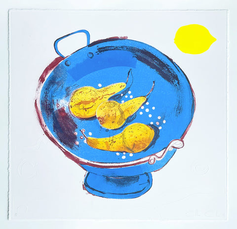 Blue Colander with Pears 18/30
