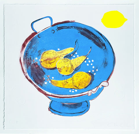 Blue Colander with Pears 19/30