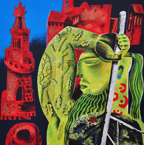 The Green Knight Arrives - Clive Hicks-Jenkins - St. Jude's Prints