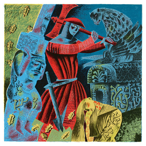 The Green Knight Bows to Gawain's Blow - Clive Hicks-Jenkins - St. Jude's Prints