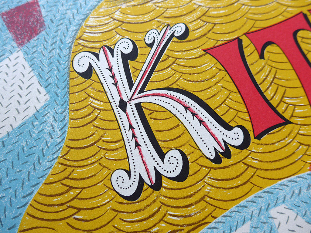 K is for Kittens and Knitting - Emily Sutton - St. Jude's Prints