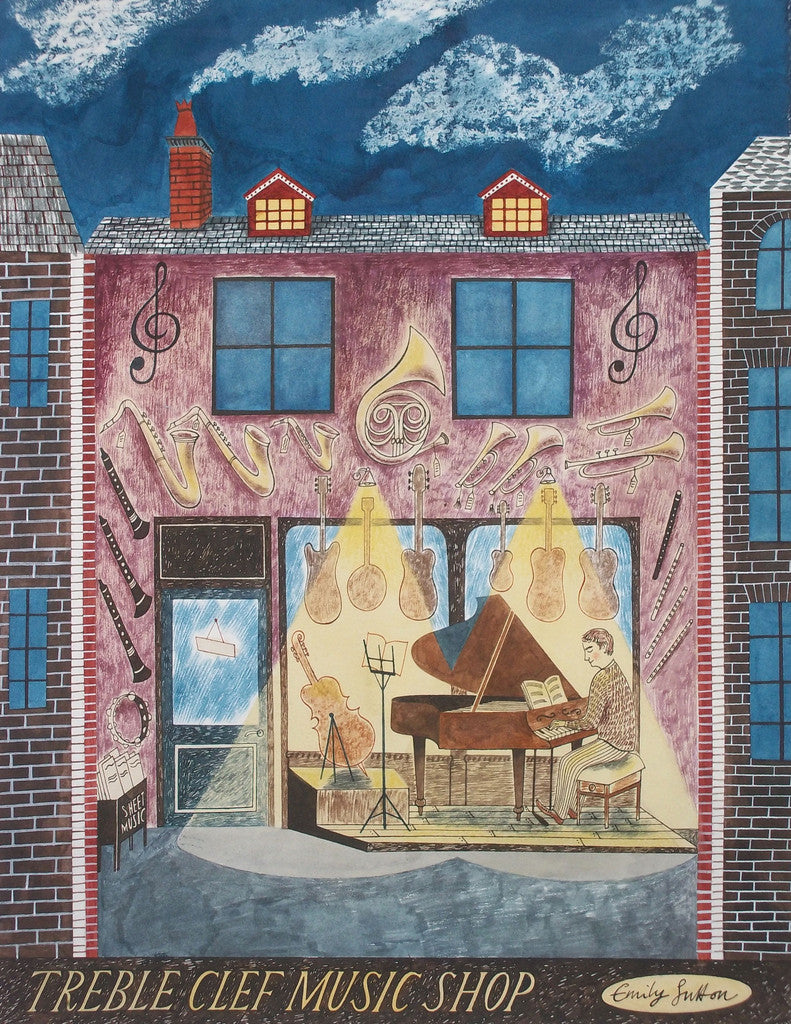 Treble Clef Music interior - Emily Sutton - St. Jude's Prints