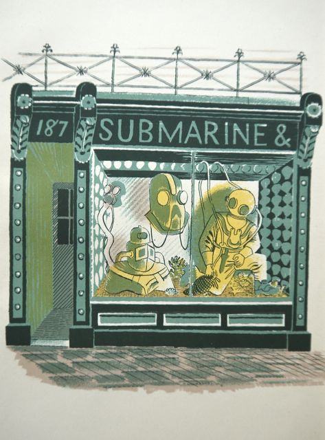 Submarine Engineer - Eric Ravilious - St. Jude's Prints
