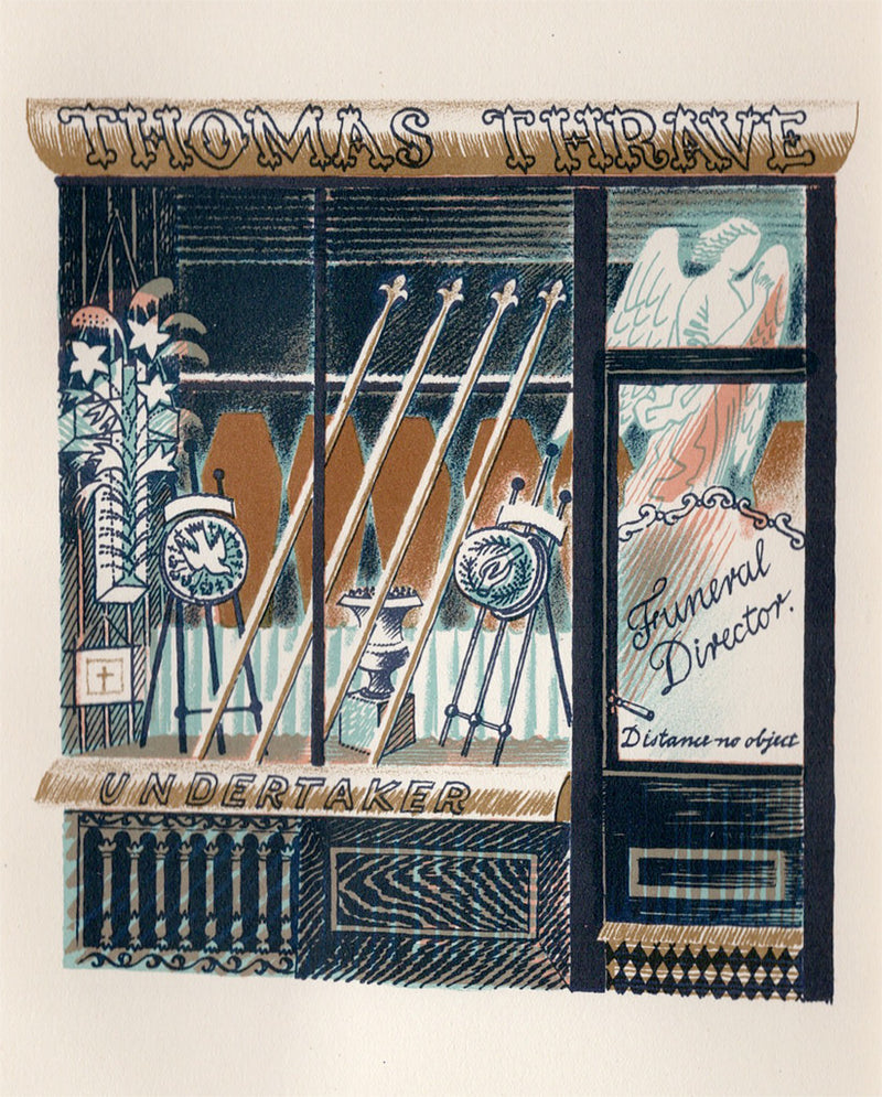 Funeral Director - Eric Ravilious - lithograph