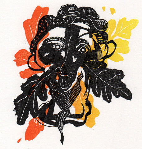 Foliate Head - Autumn - Graham Evans - St. Jude's Prints
