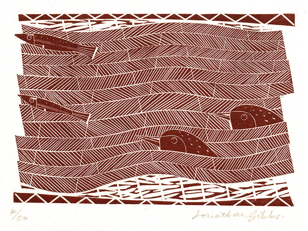 Two Birds and Fish - Jonathan Gibbs - St. Jude's Prints