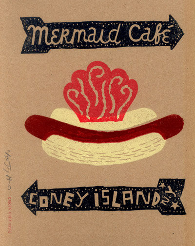 Mermaid Café - Hot Dog - Jonny Hannah - St. Jude's Prints