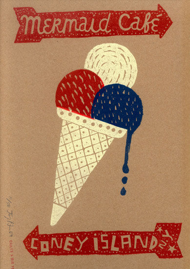 Mermaid Café - Ice Cream - Jonny Hannah - St. Jude's Prints