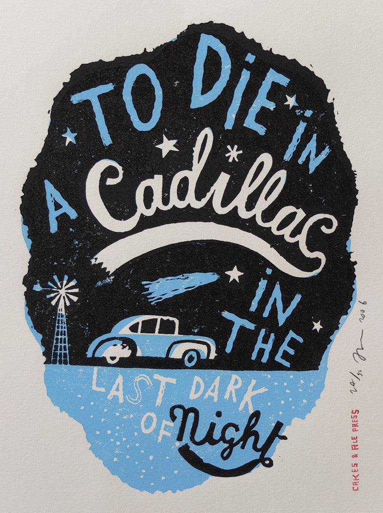 To Die In A Cadillac - Jonny Hannah - St. Jude's Prints