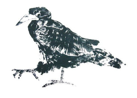 Crow with Raised Foot - Liz Loveless - St. Jude's Prints