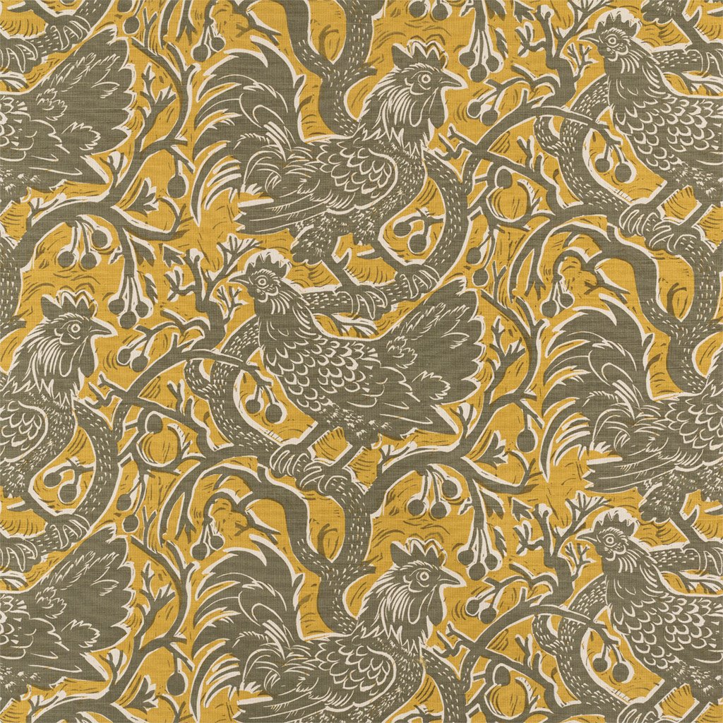 Bantam Bough fabric - Mark Hearld - St. Jude's Prints