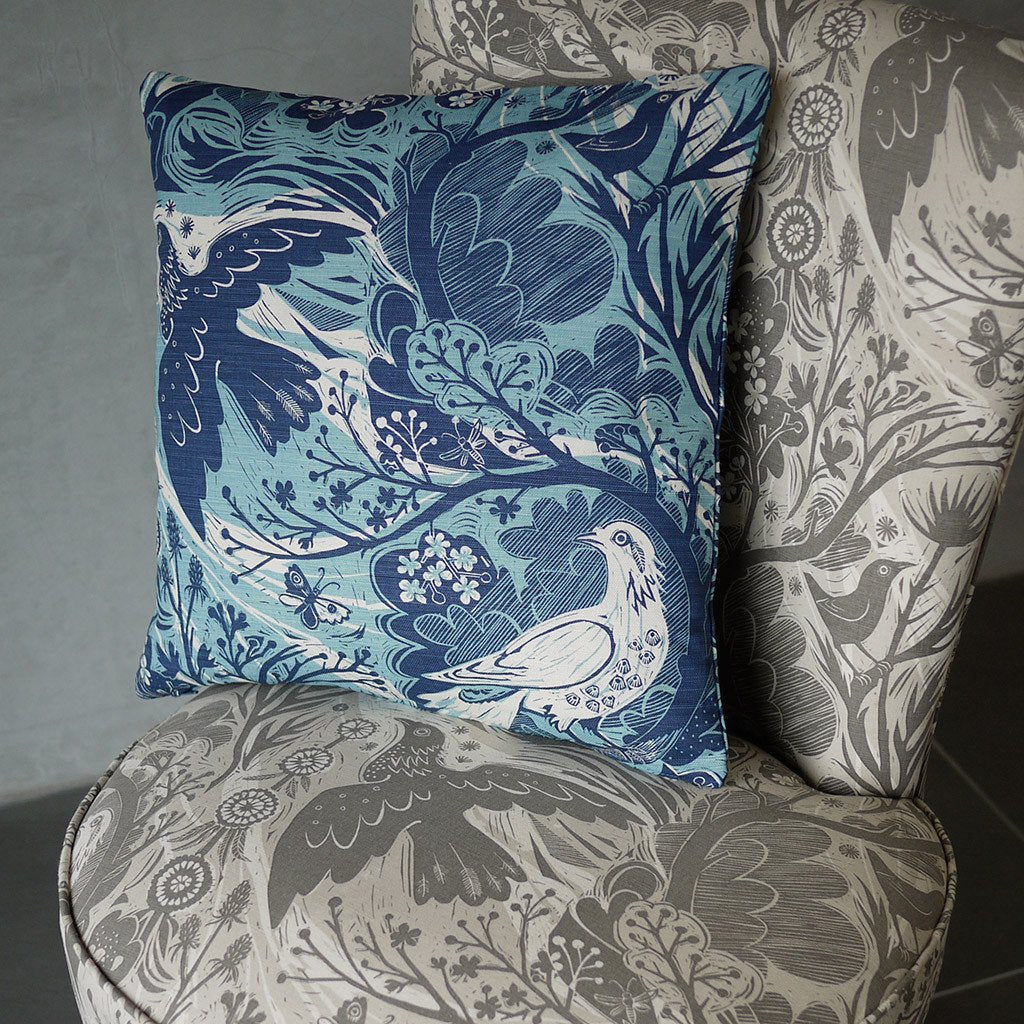 Doveflight fabric - Mark Hearld - St. Jude's Prints