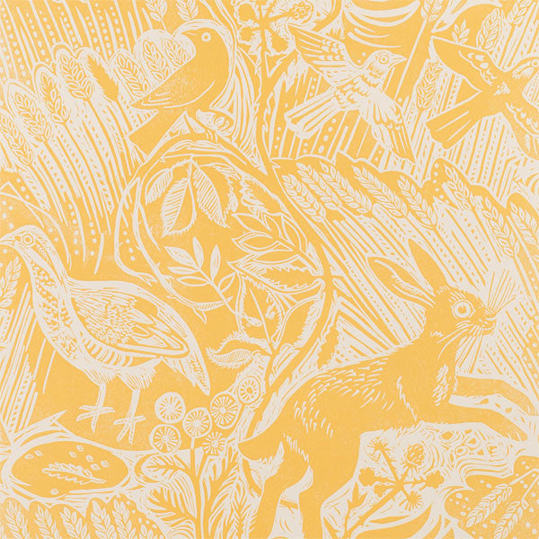 Harvest Hare wallpaper - Mark Hearld - St. Jude's Prints