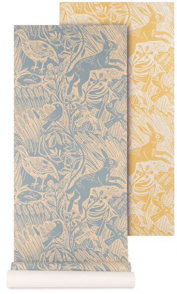 Harvest Hare wallpaper - Mark Hearld - St. Jude's Prints